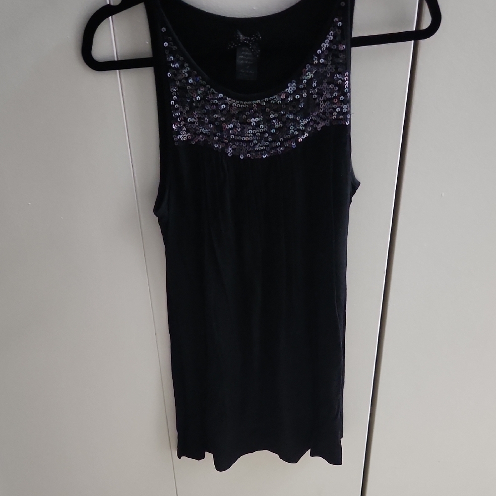 Forever 21 Black Sequin Tank Top